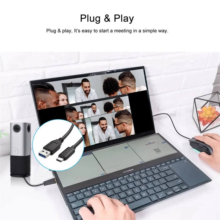 360 degrees Ultra HD 4K Panoramic Video Conference Camera All-in-One Camera