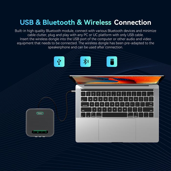 Wireless USB Microphone With 4x Mics And 360° Pick Up USB Video Conference Speakerphone For Meeting best